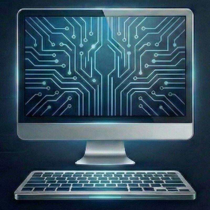 Monitor with circuit-board screen